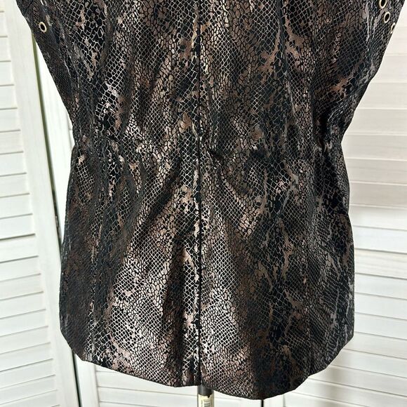 Erin London Vest Small Faux Snakeskin Python NWOT - Picture 8 of 16